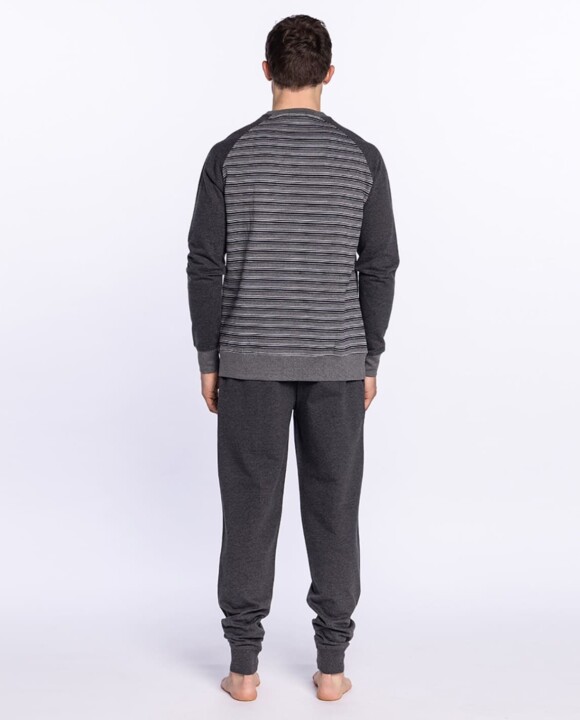 Pijama largo de felpa con rayas, Stormy PUNTO BLANCO Ref- 3464670.
