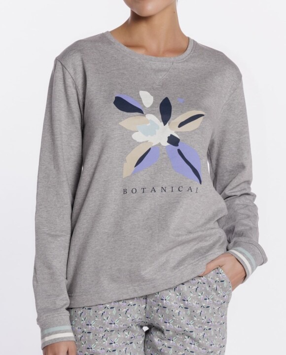 Pijama largo de felpa estampada, Botanical PUNTO BLANCO Ref- 36477-70
