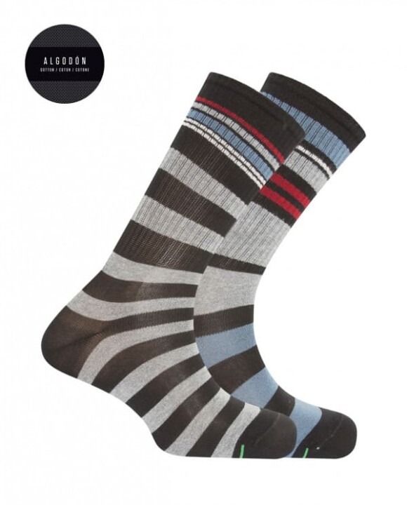Pack de 2 calcetines de algodón deportivos - puño americano Ref: 7357010 Punto Blanco